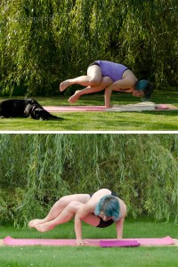 Yoga yogaposition Armbalance balanceübungen Asana side crow seitliche Krähe parsva bakasana