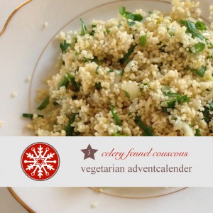 diy adventskalender vegetarisch kochen rezept couscous fenchel stangensellerie