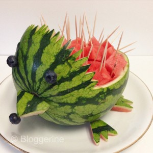 Wassermelone, watermelon, igel, hegdehog, fruit, Sommer, Wassermelone, schnitzen, Food carving