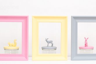 diy, selber machen, basteln, Einmachglas, Tierfigur, Aufbewahrung, Geschenkverpackung, Reh, Eichhörnchen, Hase, grau, rosa, gelb